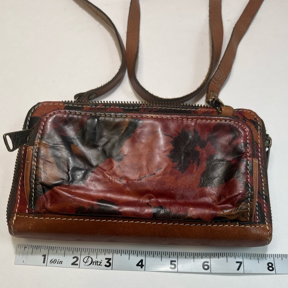 PATRICIA NASH Crossbody Bag Leather Floral Adjustable Strap - Picture 3 of 16